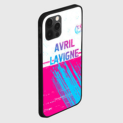 Чехол для iPhone 12 Pro Max Avril Lavigne neon gradient style посередине, цвет: 3D-черный — фото 2