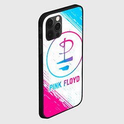 Чехол для iPhone 12 Pro Max Pink Floyd neon gradient style, цвет: 3D-черный — фото 2