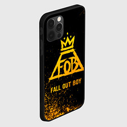 Чехол для iPhone 12 Pro Max Fall Out Boy - gold gradient, цвет: 3D-черный — фото 2