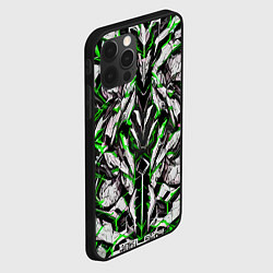 Чехол для iPhone 12 Pro Max Зелёная кибернетическая броня, цвет: 3D-черный — фото 2
