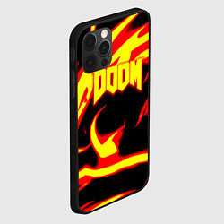 Чехол для iPhone 12 Pro Max Doom eternal fire storm, цвет: 3D-черный — фото 2