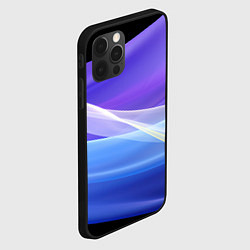 Чехол для iPhone 12 Pro Max Фиолетовая и голубая абстракция, цвет: 3D-черный — фото 2