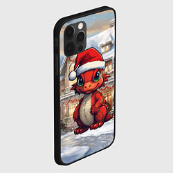Чехол для iPhone 12 Pro Max Красный маленький дракон 2024, цвет: 3D-черный — фото 2