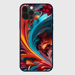 Чехол для iPhone 12 Pro Max Красивый яркий узорчик, цвет: 3D-черный