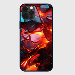 Чехол для iPhone 12 Pro Max Абстрактные камни из плит, цвет: 3D-черный