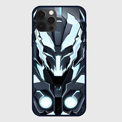 Чехол для iPhone 12 Pro Max Белая кибер броня, цвет: 3D-черный