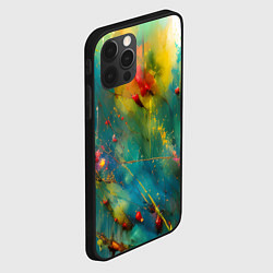 Чехол для iPhone 12 Pro Max Абстрактные мазки краски, цвет: 3D-черный — фото 2