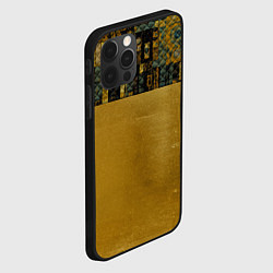 Чехол для iPhone 12 Pro Max Стёжка: золото Климта, цвет: 3D-черный — фото 2