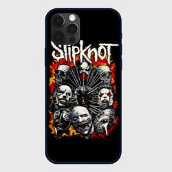 Чехол для iPhone 12 Pro Max Slipknot метал-группа, цвет: 3D-черный