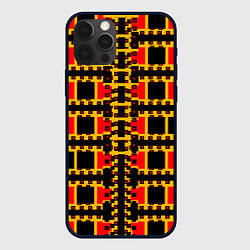 Чехол для iPhone 12 Pro Max Королевские квадраты, цвет: 3D-черный