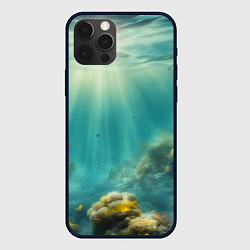 Чехол для iPhone 12 Pro Max Рыбы под водой, цвет: 3D-черный