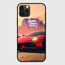 Чехол для iPhone 12 Pro Max GTA 6 спортивное авто, цвет: 3D-черный
