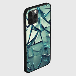 Чехол для iPhone 12 Pro Max Битое стекло текстура, цвет: 3D-черный — фото 2