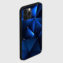 Чехол для iPhone 12 Pro Max Синяя геометрическая абстракция, цвет: 3D-черный — фото 2