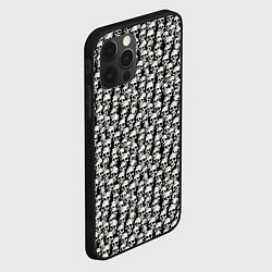 Чехол для iPhone 12 Pro Max Белые черепа, цвет: 3D-черный — фото 2