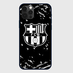 Чехол для iPhone 12 Pro Max Barcelona белые краски спорт, цвет: 3D-черный