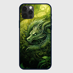 Чехол для iPhone 12 Pro Max Зеленый лесной дракон 2024, цвет: 3D-черный