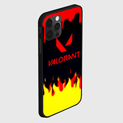 Чехол для iPhone 12 Pro Max Valorant flame texture games, цвет: 3D-черный — фото 2