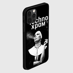 Чехол для iPhone 12 Pro Max Techno храм монашка модель позирует, цвет: 3D-черный — фото 2