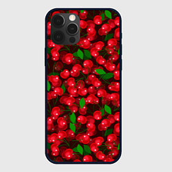 Чехол для iPhone 12 Pro Max Красная спелая вишня, цвет: 3D-черный