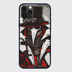 Чехол для iPhone 12 Pro Max Красный чумной доктор, цвет: 3D-черный