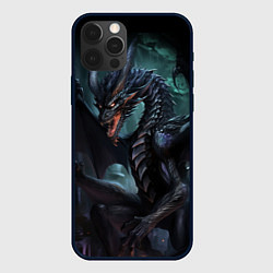 Чехол для iPhone 12 Pro Max Древний пещерный дракон символ 2024, цвет: 3D-черный