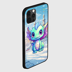Чехол для iPhone 12 Pro Max Дракон милый новогодний 2024 символ года, цвет: 3D-черный — фото 2