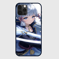 Чехол для iPhone 12 Pro Max Genshin Impact Ayaka Камисато, цвет: 3D-черный