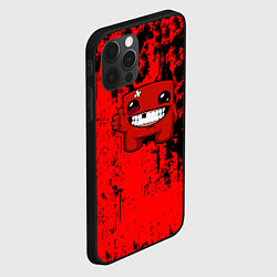 Чехол для iPhone 12 Pro Max Super Meat Boy краски, цвет: 3D-черный — фото 2