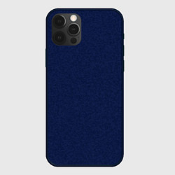Чехол для iPhone 12 Pro Max Однотонный тёмно-синий текстура, цвет: 3D-черный