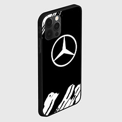 Чехол для iPhone 12 Pro Max Mercedes benz краски спорт, цвет: 3D-черный — фото 2