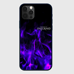 Чехол для iPhone 12 Pro Max Dantes Inferno flame neon, цвет: 3D-черный