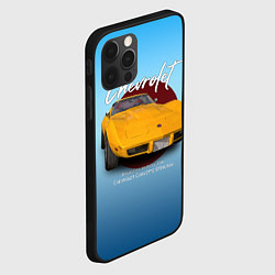 Чехол для iPhone 12 Pro Max Американский маслкар Chevrolet Corvette, цвет: 3D-черный — фото 2