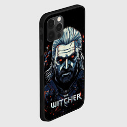 Чехол для iPhone 12 Pro Max Ведьмак арт, цвет: 3D-черный — фото 2