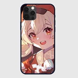 Чехол для iPhone 12 Pro Max Genshin Impact Klee cute happy, цвет: 3D-черный