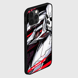Чехол для iPhone 12 Pro Max Череп и стальные кости, цвет: 3D-черный — фото 2