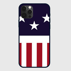 Чехол для iPhone 12 Pro Max Флаг Америки, цвет: 3D-черный