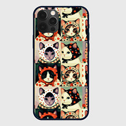 Чехол для iPhone 12 Pro Max Кот Алёнка - поп арт, цвет: 3D-черный