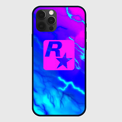 Чехол для iPhone 12 Pro Max Rockstar storm молнии, цвет: 3D-черный