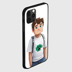 Чехол для iPhone 12 Pro Max Майнкрафт Стив парень Стив, цвет: 3D-черный — фото 2