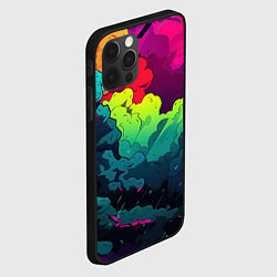 Чехол для iPhone 12 Pro Max Кислотная яркая абстракция, цвет: 3D-черный — фото 2