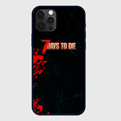 Чехол для iPhone 12 Pro Max 7 Days to Die краски текстура, цвет: 3D-черный