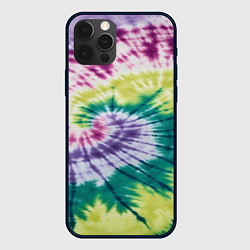 Чехол для iPhone 12 Pro Max Тай-дай скруточка, цвет: 3D-черный