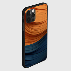 Чехол для iPhone 12 Pro Max Оранжевая и синяя абстракция, цвет: 3D-черный — фото 2
