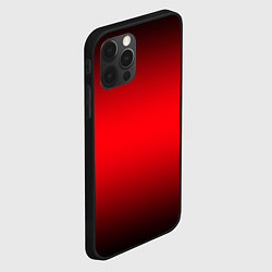 Чехол для iPhone 12 Pro Max Градиент чёрно-красно-чёрный, цвет: 3D-черный — фото 2