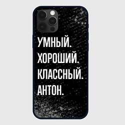 Чехол для iPhone 12 Pro Max Умный, хороший, классный: Антон, цвет: 3D-черный