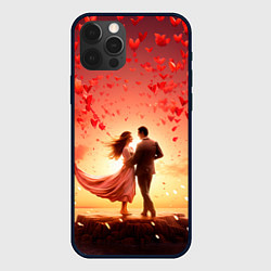 Чехол для iPhone 12 Pro Max Влюбленная пара 14 февраля, цвет: 3D-черный