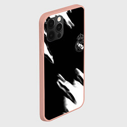 Чехол для iPhone 12 Pro Max Real madrid белые краски текстура, цвет: 3D-светло-розовый — фото 2