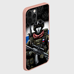 Чехол для iPhone 12 Pro Max Солдат России, цвет: 3D-светло-розовый — фото 2