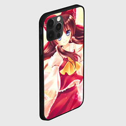 Чехол для iPhone 12 Pro Max Touhou Project Рейму улыбается, цвет: 3D-черный — фото 2